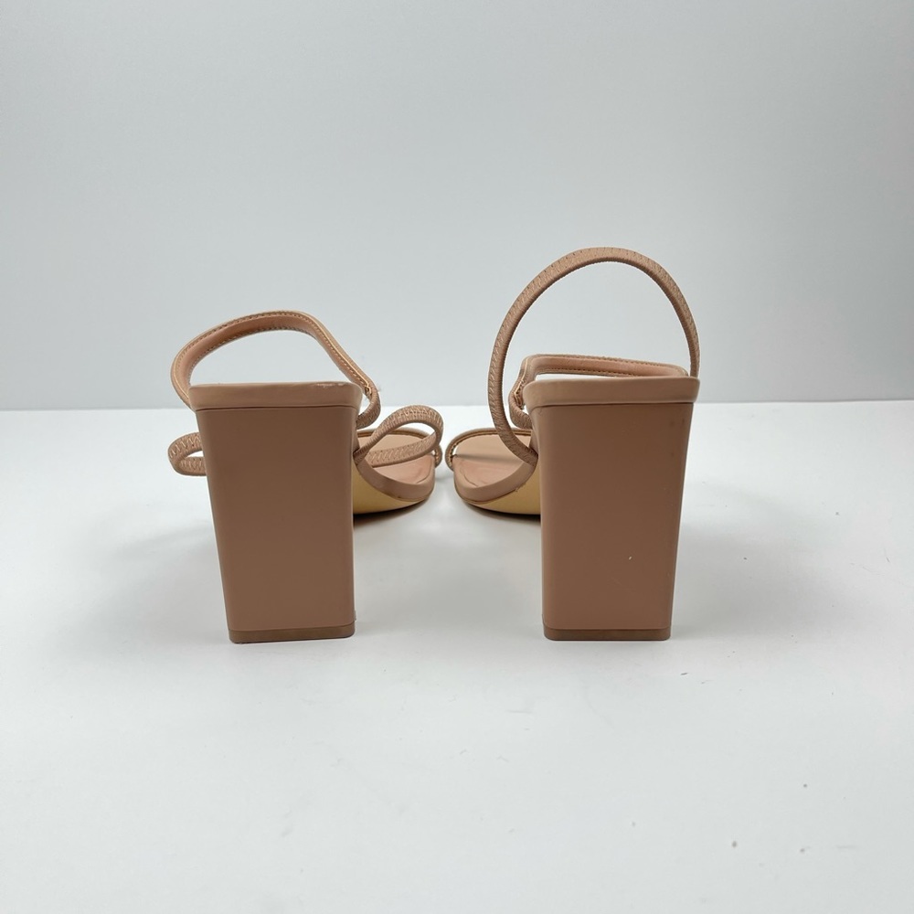 Aldo Nude Strappy Square Toe Heels - Picture 4 of 8
